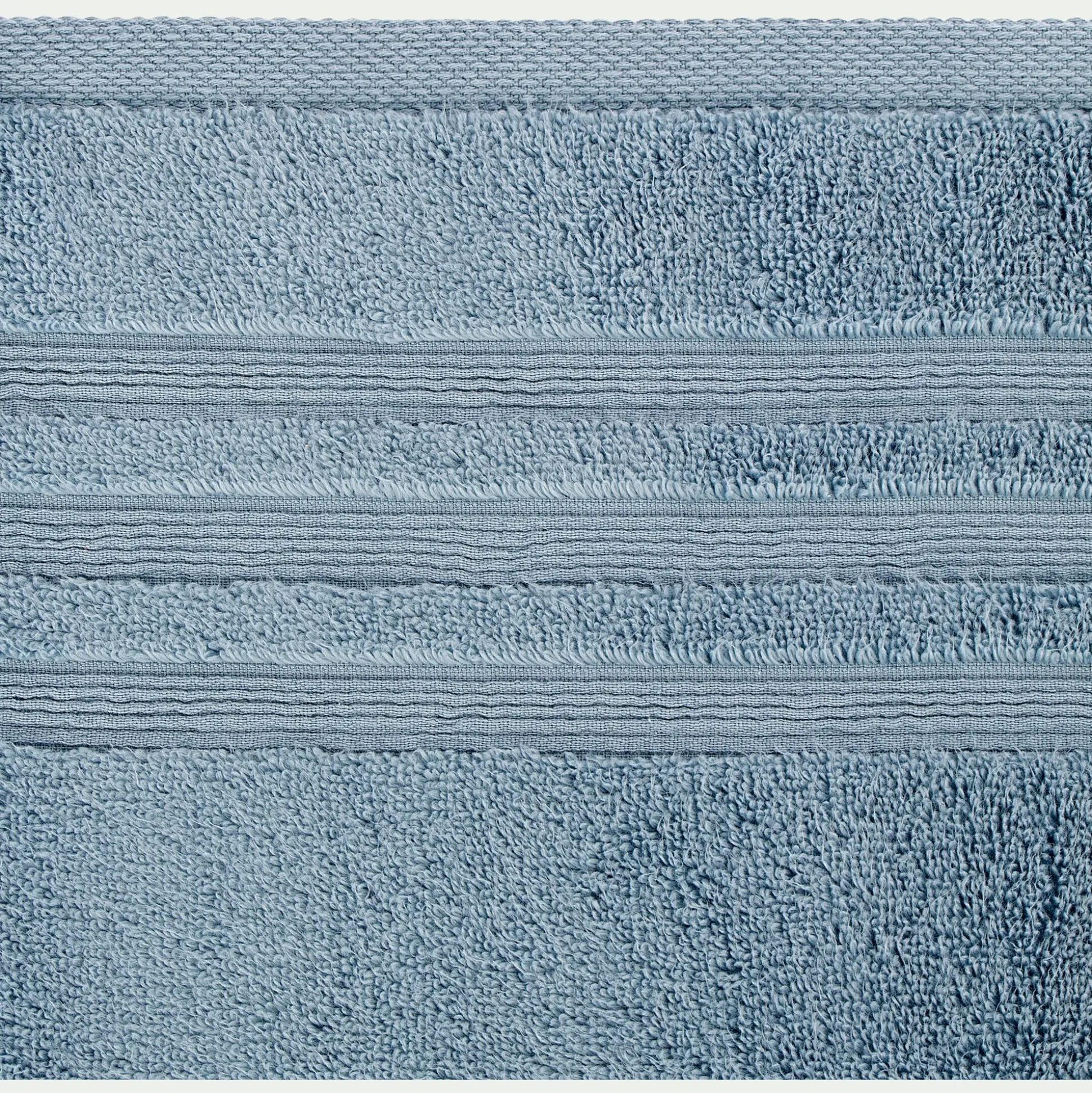 Drap de douche bouclette en coton - bleu autan 70x140cm