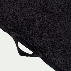 Drap de douche brodé en coton - noir 70x140cm