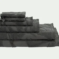 Drap de douche en coton - vert cèdre 70x140cm