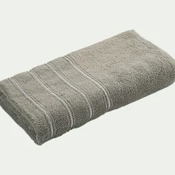Drap de douche en coton - vert olivier 70x140cm