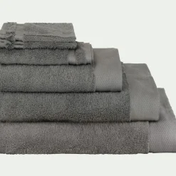 Drap de douche en coton peigné - gris restanque 70x140cm