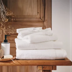 Drap de douche en coton peigné - blanc optique 70x140cm