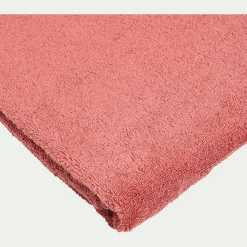 Drap de douche en coton peigné - rouge ricin 70x140cm