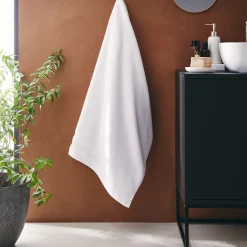 Drap de douche qualité hôtelière en coton - blanc 70x140cm