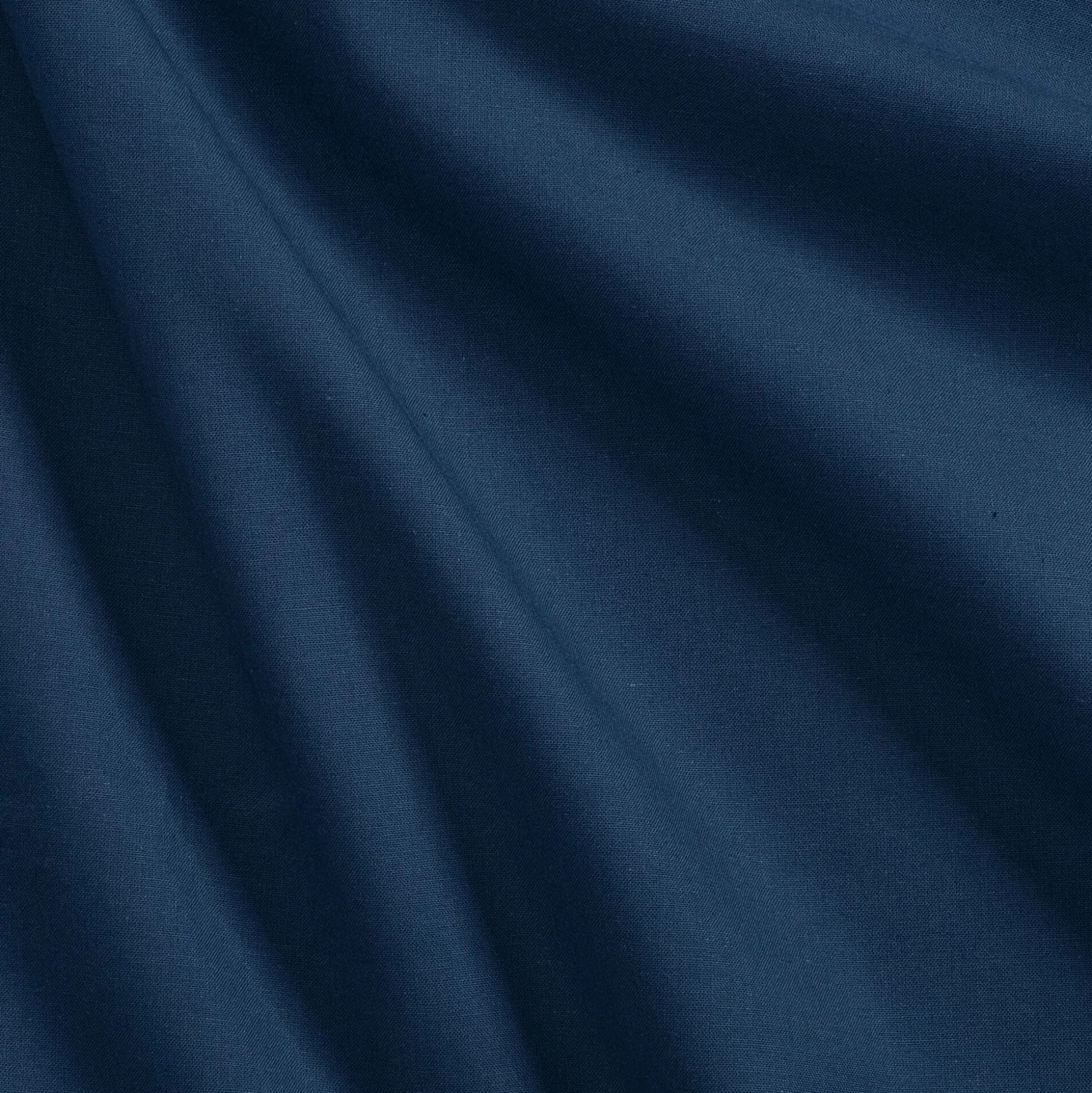 Drap housse en coton bio 90x200cm b30cm - bleu abysse