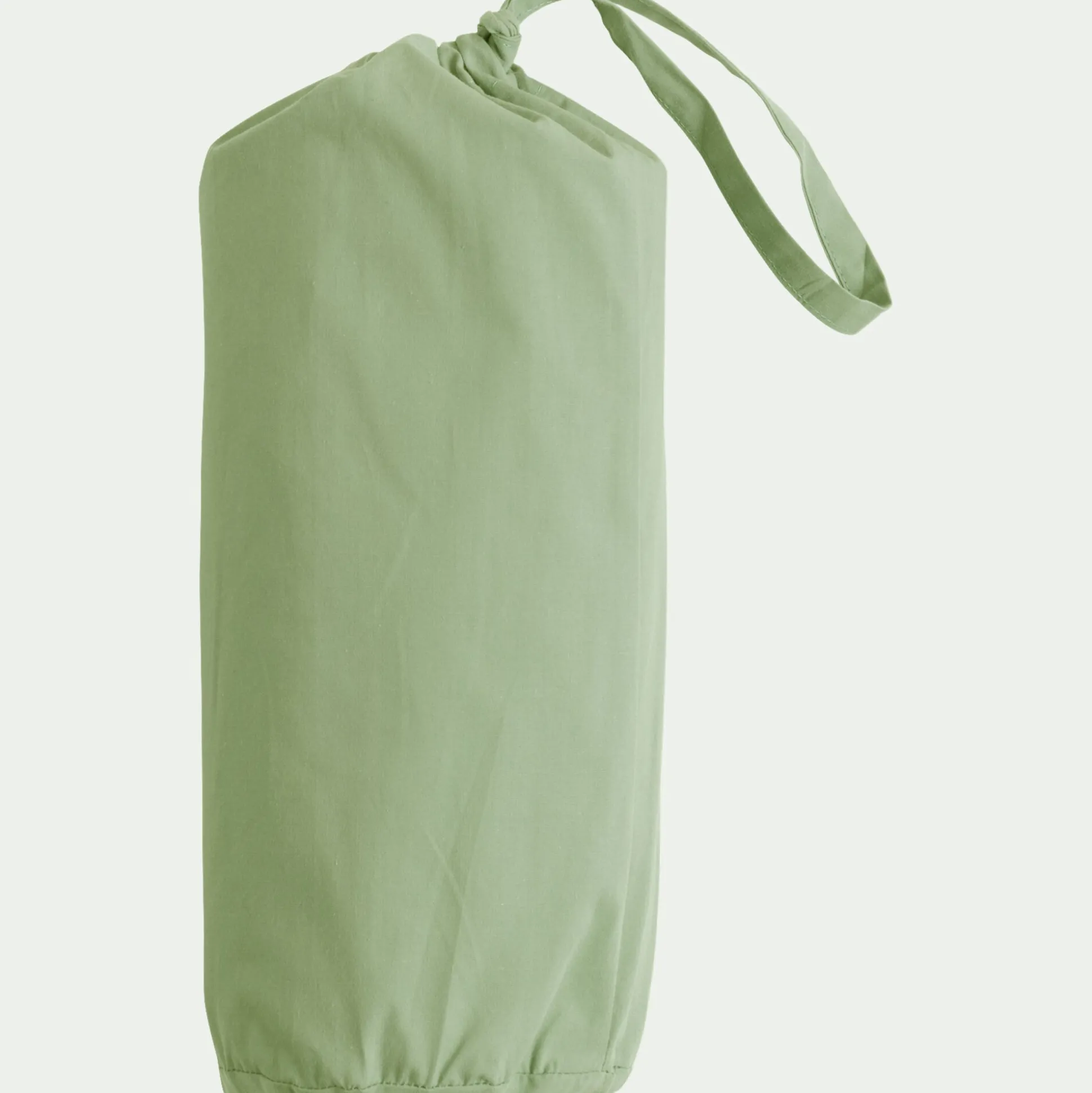 Drap housse en coton 140x200cm B30cm - vert pistache