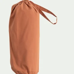 Drap housse en percale de coton 140x200cm B30cm - brun rustrel