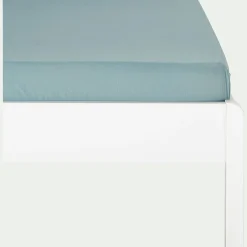 Drap housse enfant en coton 90x170+B15cm - bleu calaluna