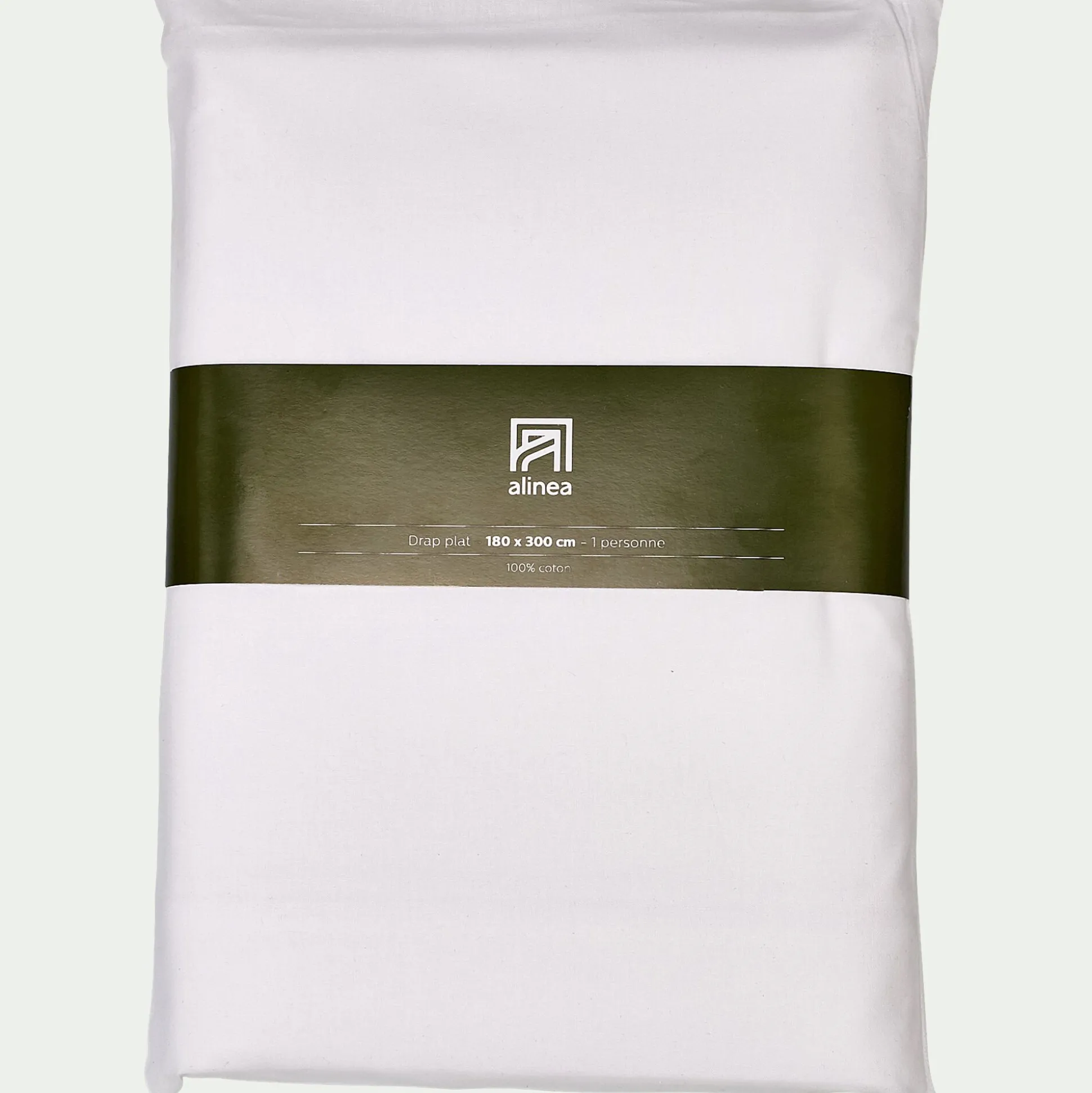 Drap plat en coton 270x300cm - blanc