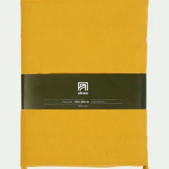 Drap plat en coton 270x300cm - jaune genet
