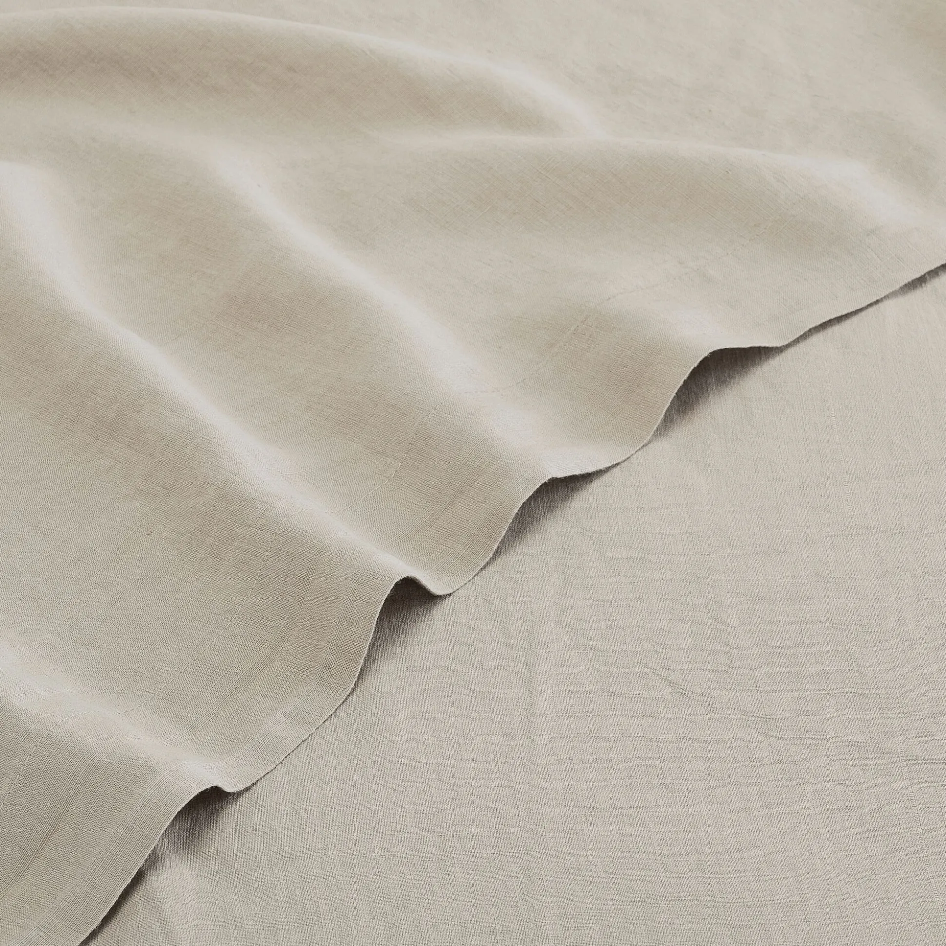 Drap plat en lin lavé 270x300cm - beige