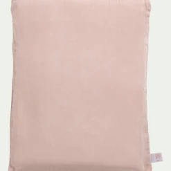 Drap plat en lin lavé 270x300cm - rose rosa