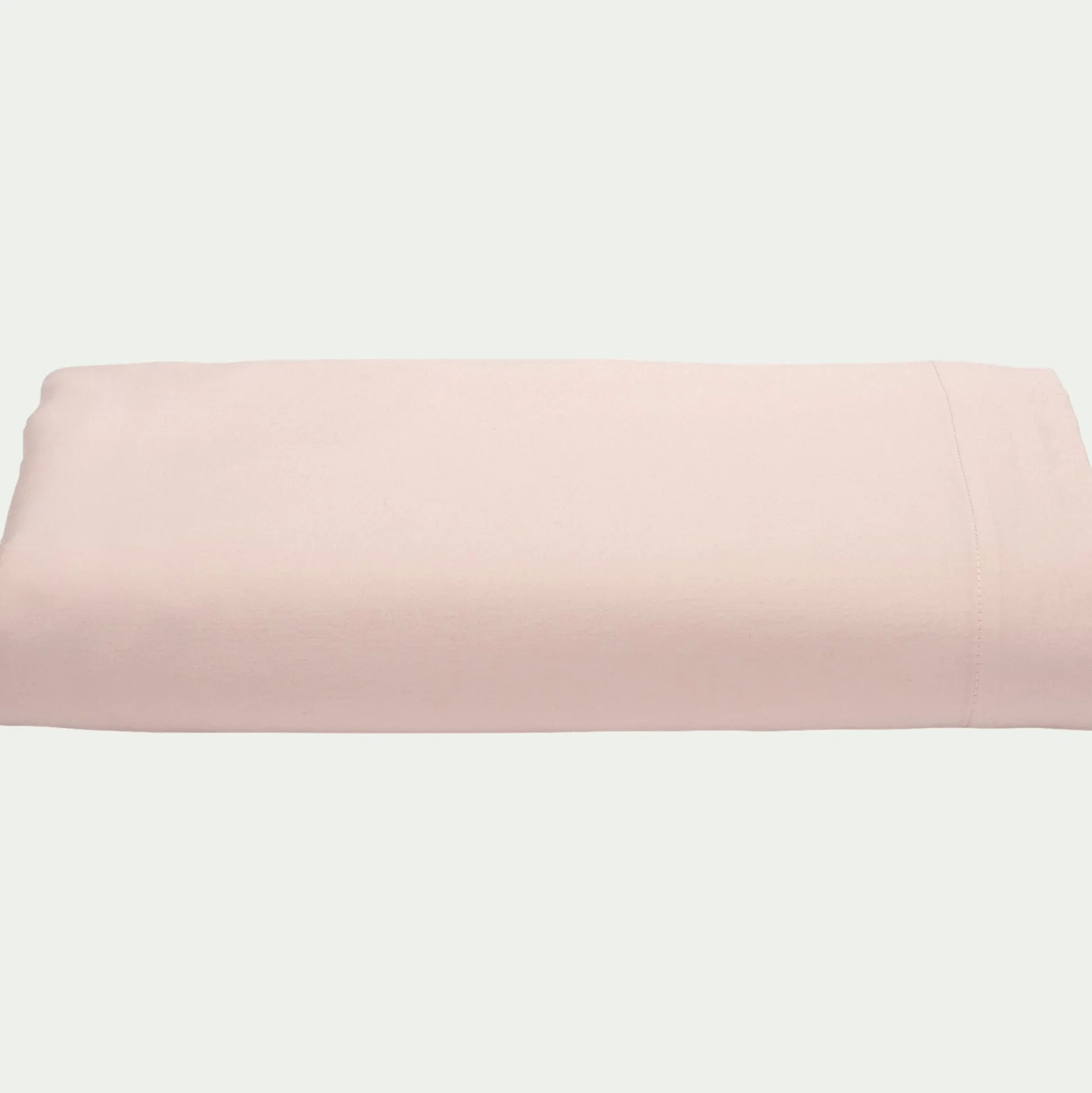 Drap plat en satin lavé 270x300cm - rose pétale