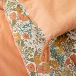 Édredon en coton motif Grenat 65x120cm - rouge