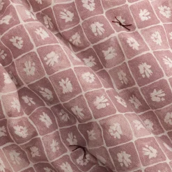 Édredon finition croquet en coton 100x180cm - rose