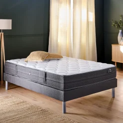 Ensemble matelas alinea équilibré à ressorts et sommier tapissier équilibré
