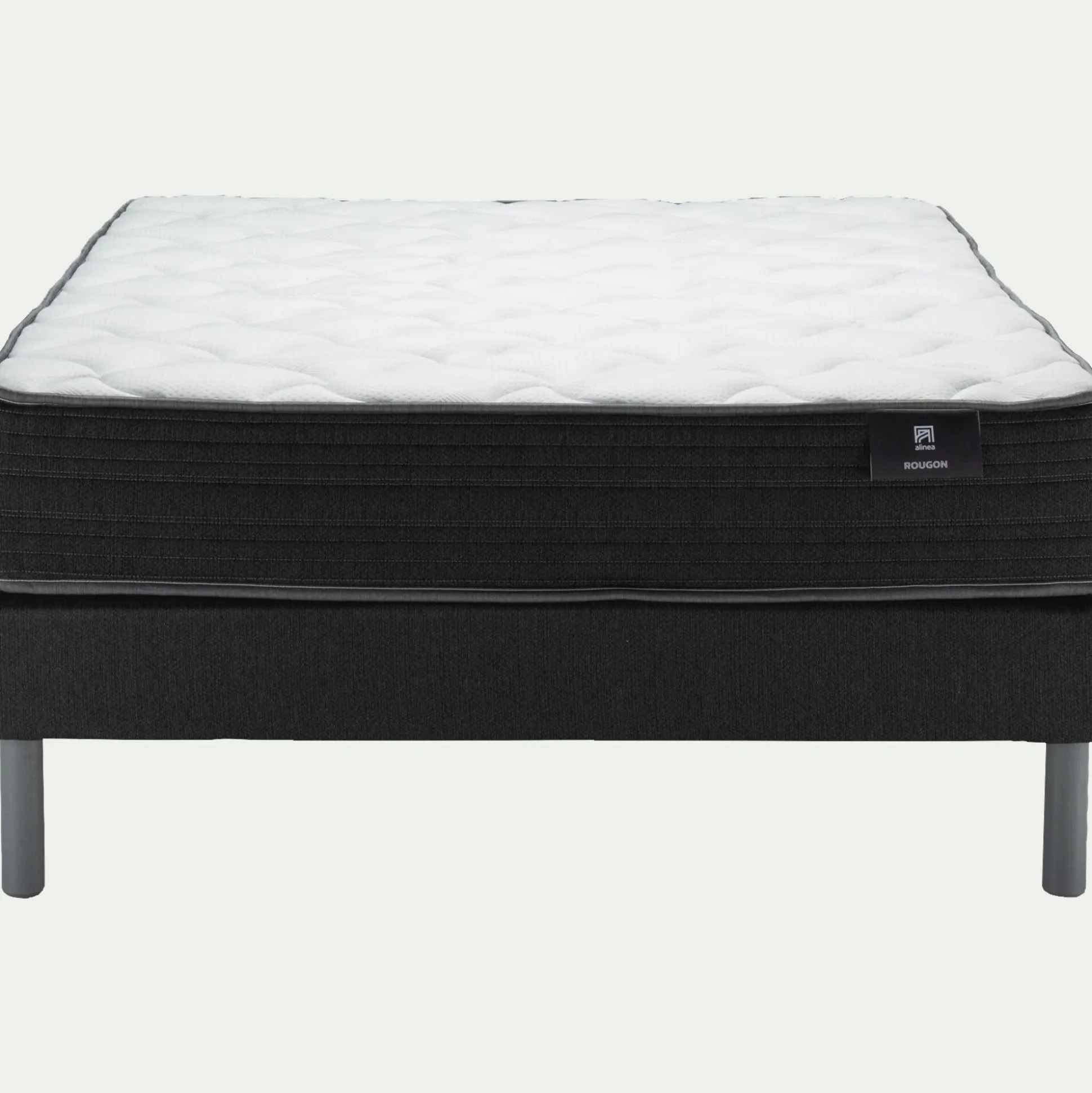 Ensemble matelas alinea équilibré à ressorts et sommier tapissier ferme