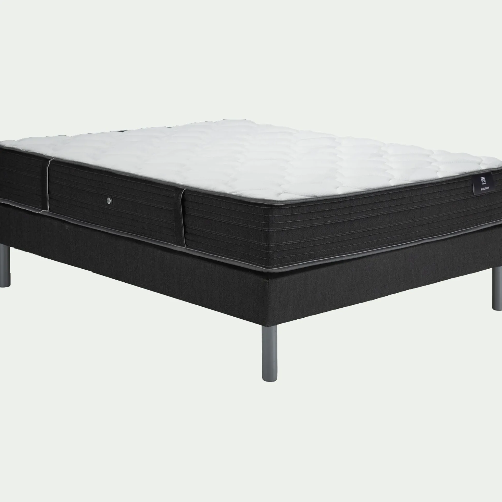 Ensemble matelas alinea équilibré à ressorts et sommier tapissier ferme