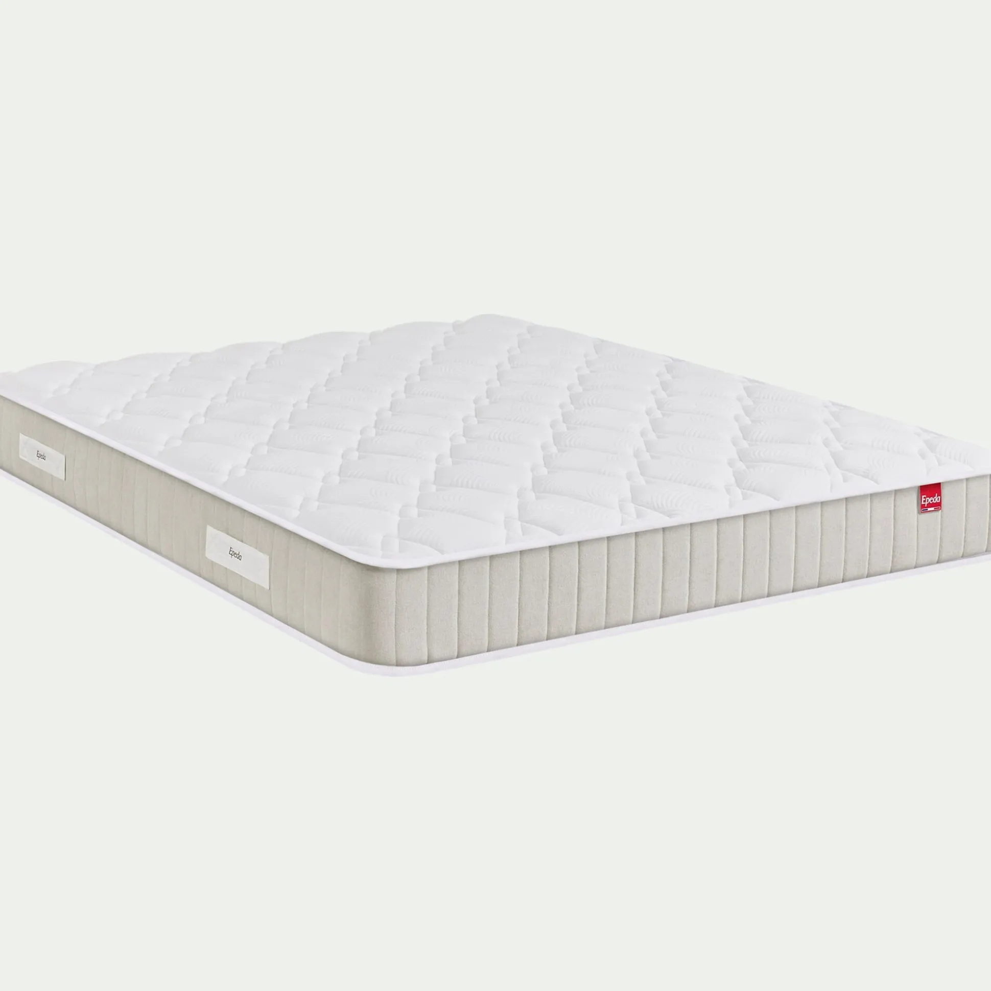 Ensemble matelas ressorts+sommier ferme Epeda H68cm 2x90x200cm - beige