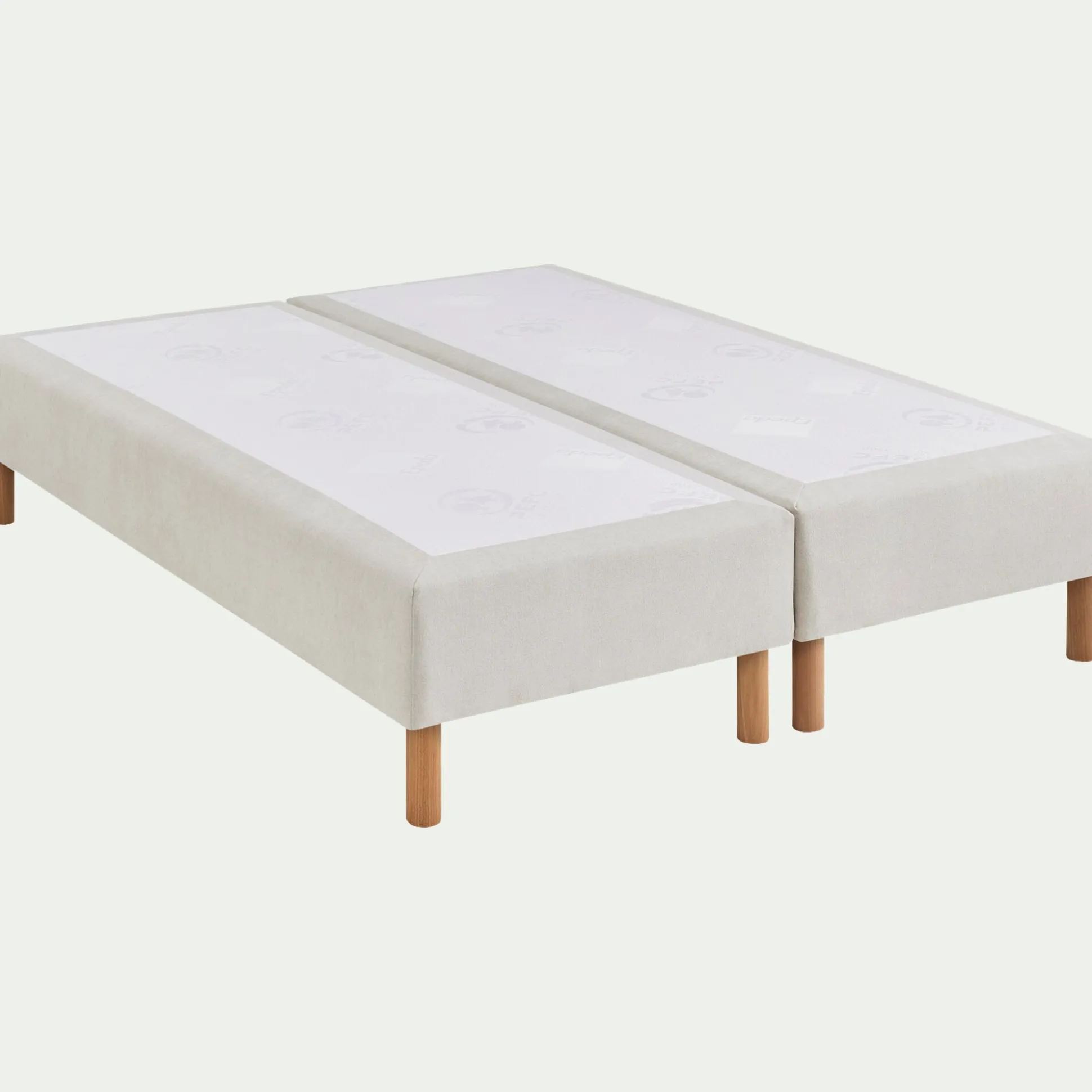Ensemble matelas ressorts+sommier ferme Epeda H68cm 2x90x200cm - beige
