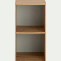 Etagère 2 cases en bois - bois clair
