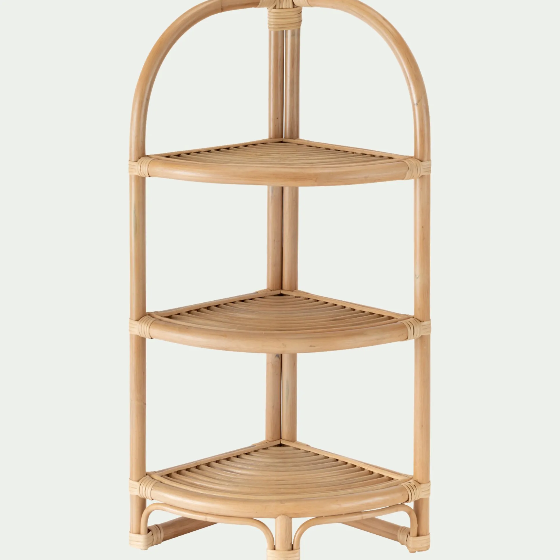 Etagère d'angle en rotin - naturel H81cm