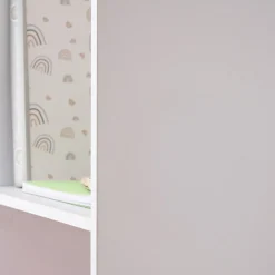 Etagère maison 5 cases en bois - blanc