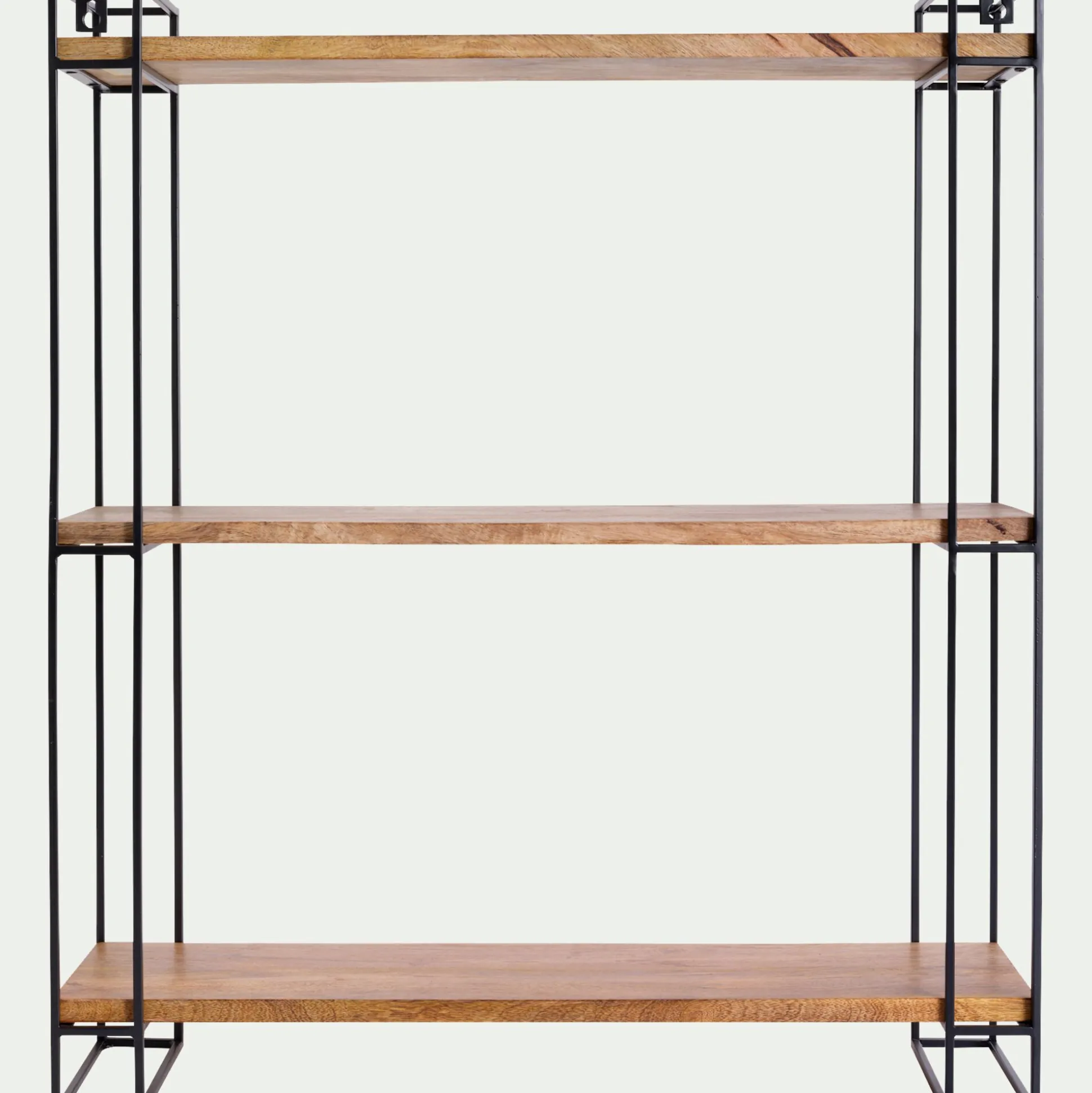 Etagère murale en bois et métal - bois clair L66xl19xH77,5cm