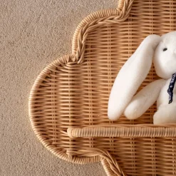 Etagère murale nuage en rotin 40x58cm - naturel