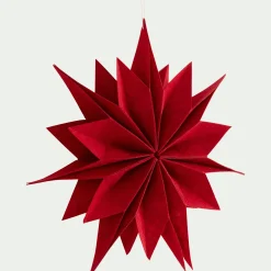 Etoile à suspendre en feutrine D40cm - rouge