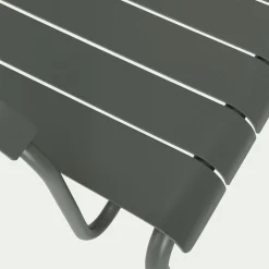 Fauteuil de jardin aluminium avec accoudoirs vert cèdre