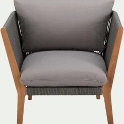 Fauteuil de jardin en cordes - gris vésuve