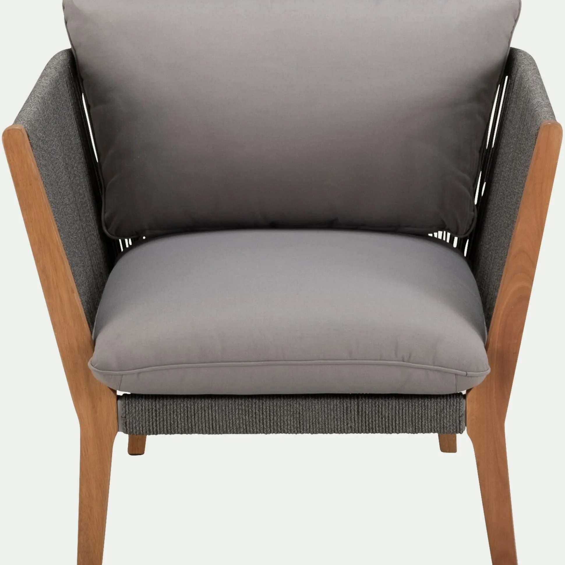 Fauteuil de jardin en cordes - gris vésuve