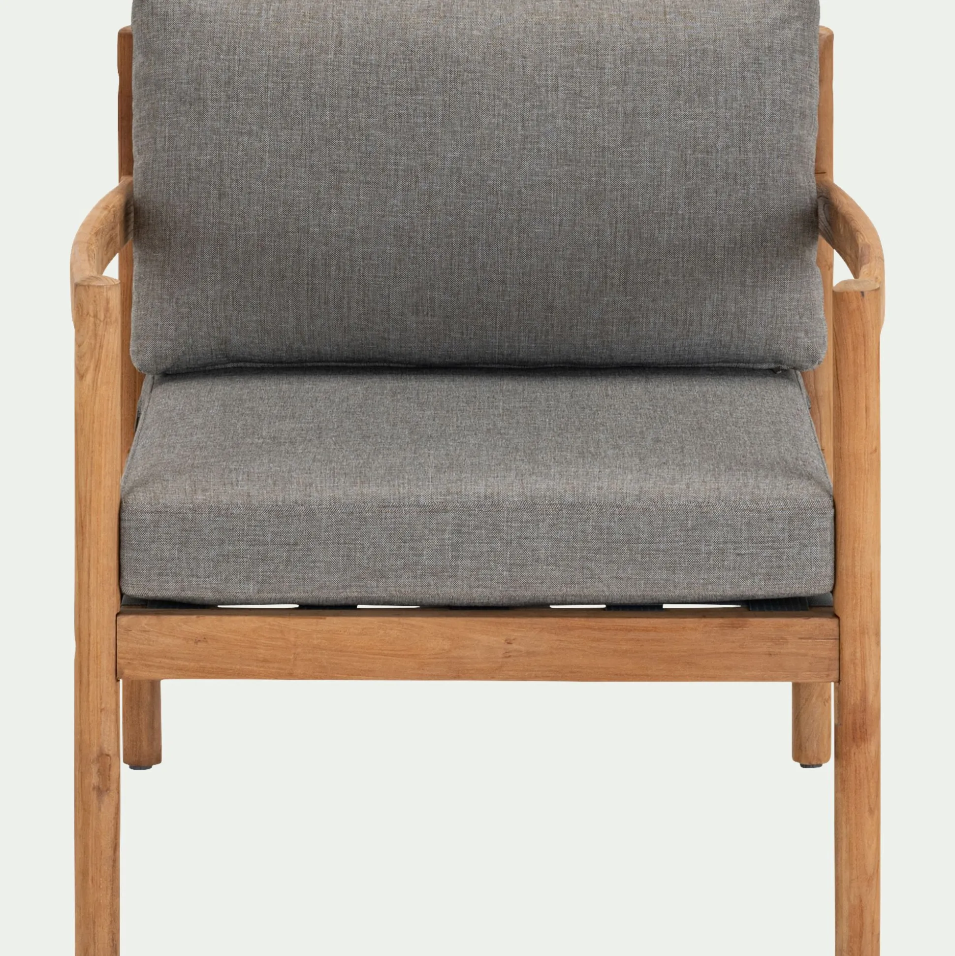 Fauteuil de jardin en teck recyclé - gris