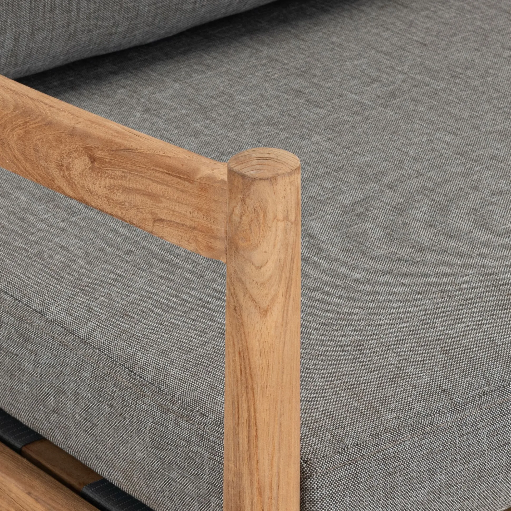 Fauteuil de jardin en teck recyclé - gris