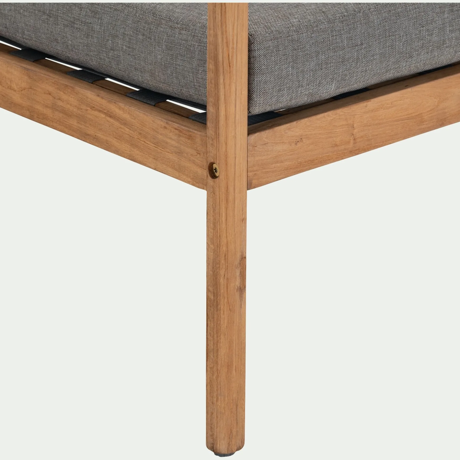 Fauteuil de jardin en teck recyclé - gris