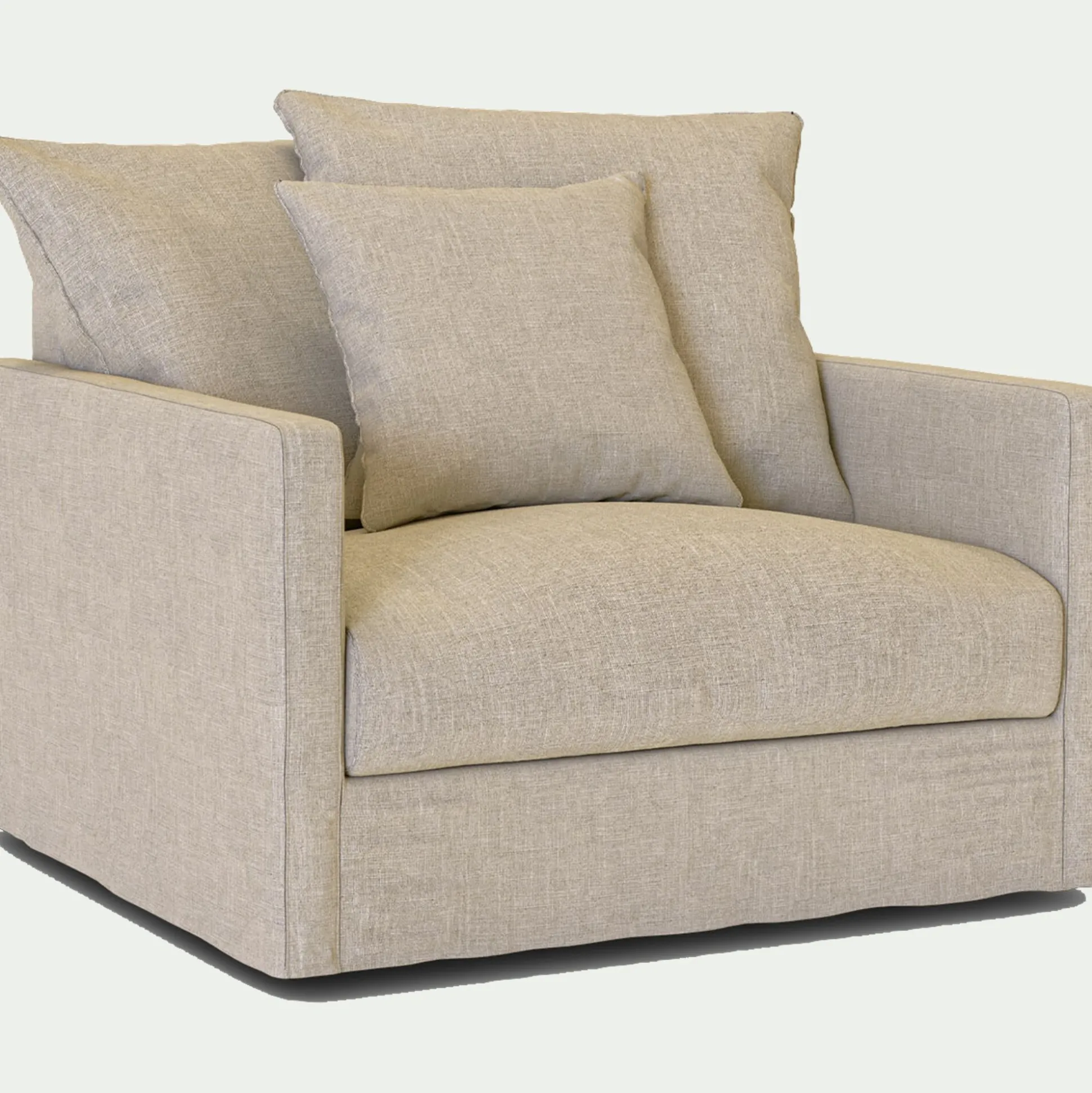 Fauteuil en tissu - beige alpilles