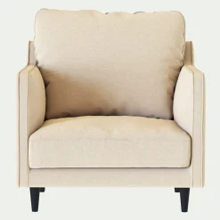 Fauteuil en tissu - beige roucas