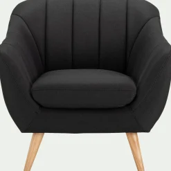 Fauteuil en tissu - gris anthracite