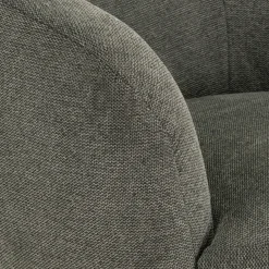 Fauteuil en tissu avec piétement en acier - gris vésuve