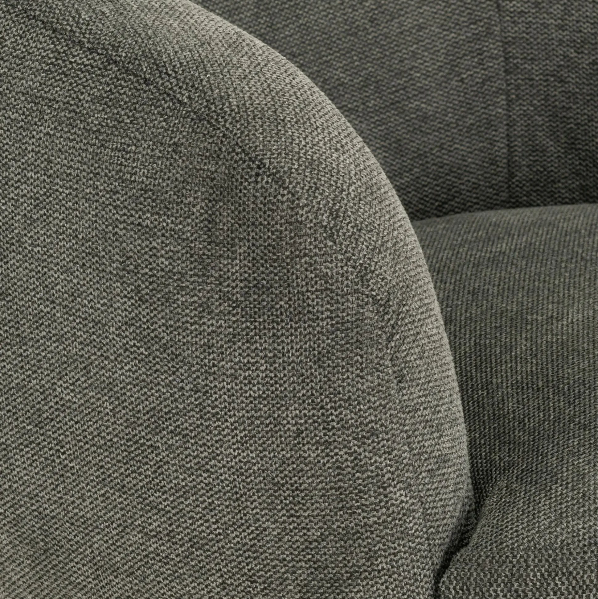Fauteuil en tissu avec piétement en acier - gris vésuve