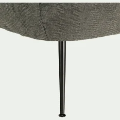 Fauteuil en tissu avec piétement en acier - gris vésuve
