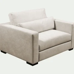 Fauteuil en tissu Bloq - beige roucas