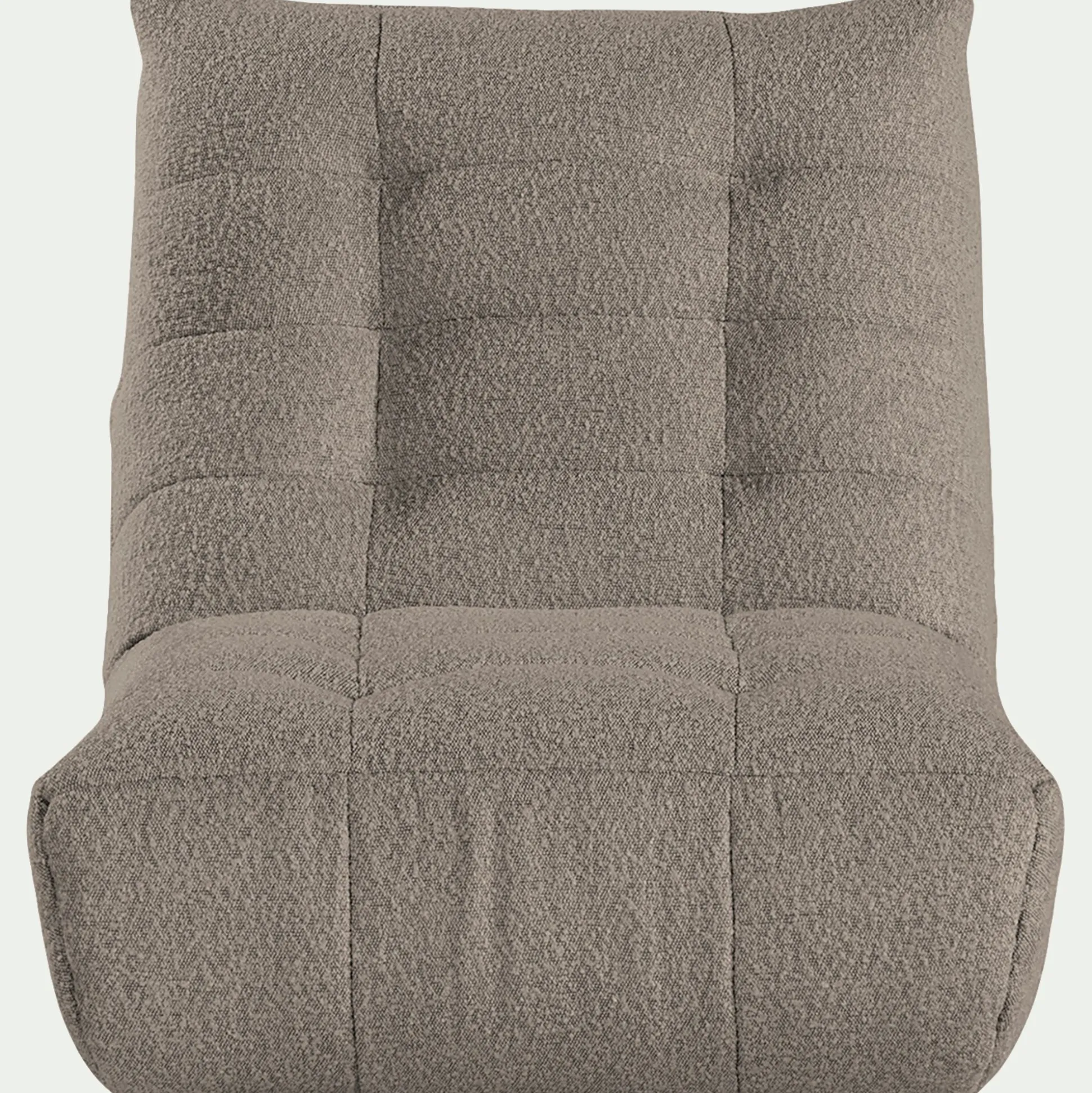 Fauteuil en tissu bouclette - gris clair