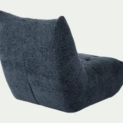 Fauteuil en tissu chenille - bleu marine
