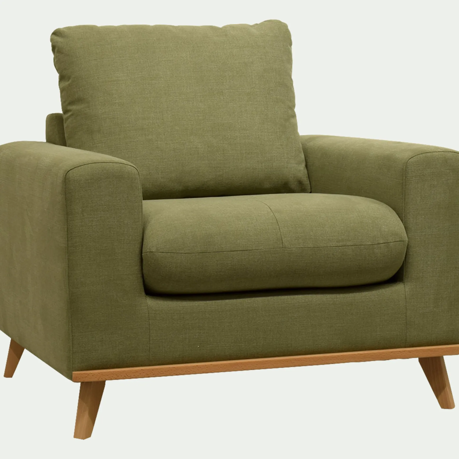 Fauteuil en tissu cosmo - vert kaki