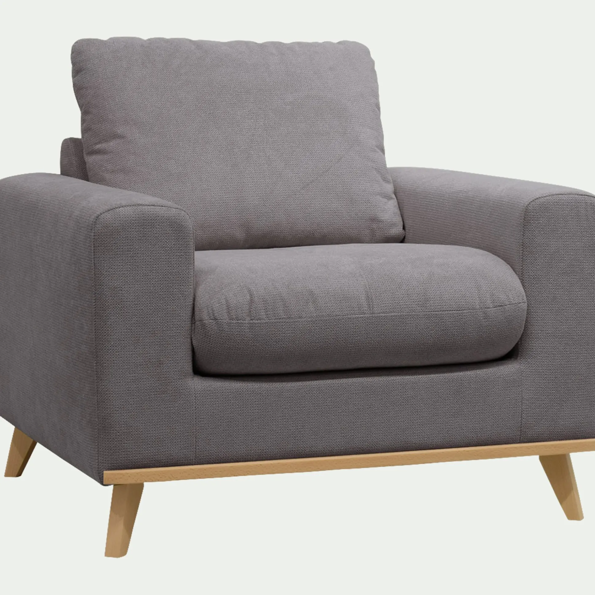 Fauteuil en tissu crown - gris restanque