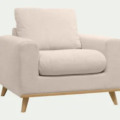 Fauteuil en tissu crown - beige roucas