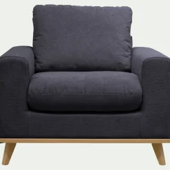 Fauteuil en tissu crown - bleu calabrun