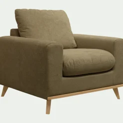 Fauteuil en tissu crown - vert cèdre